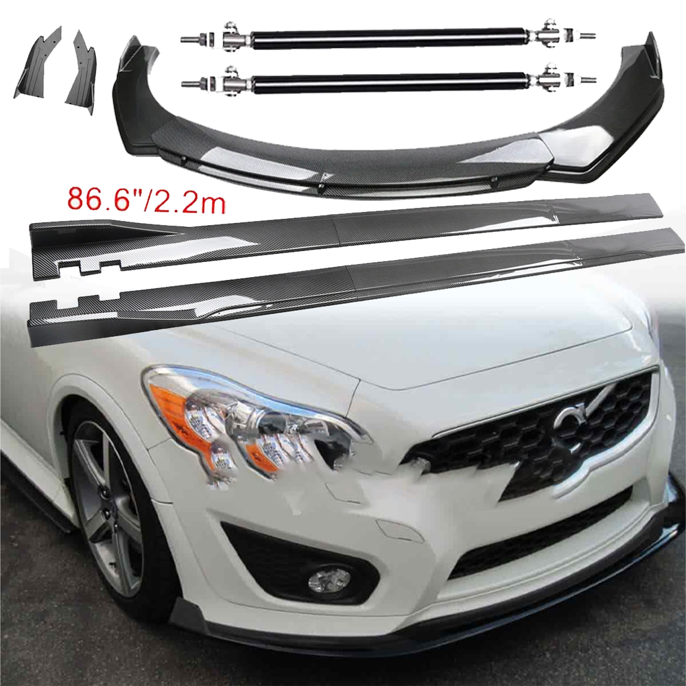 Carbon Fiber Front Lip Spoiler & Side Skirt Kit for Volvo C30 C40 C70 – 86.6