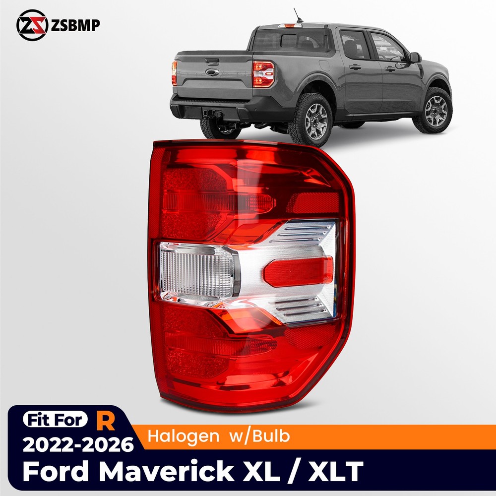 For 2022-2026 Ford Maverick XL XLT Halogen Tail Light With Bulbs Right Passenger