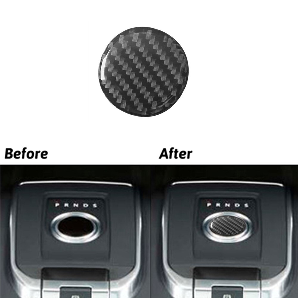 Carbon Fiber Shifter Knob Cover Trim For Land Rover Discovery Sport 2015-2019