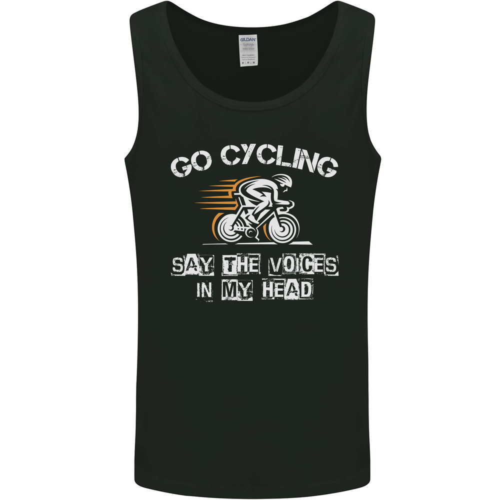 Go Cycling Say Voices in My Head Cyclist Mens Vest Tank Top