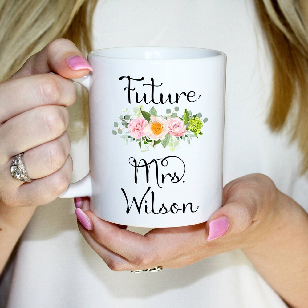 Future Mrs Mug Custom Personalized Engagement Gift Proposal Gift Cup Coffee Mug