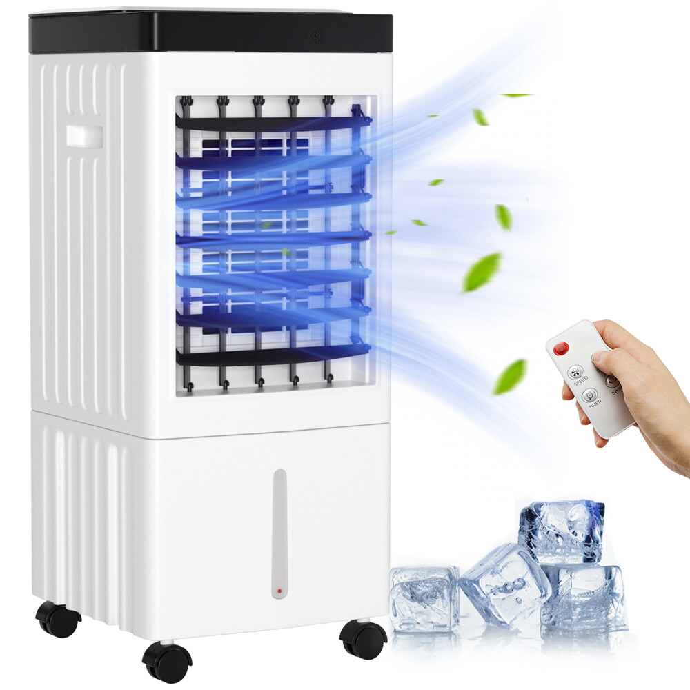 Portable 10L Evaporative Air Conditioner 3-IN-1 Cooler w/ Remote Fan&Humidifier,