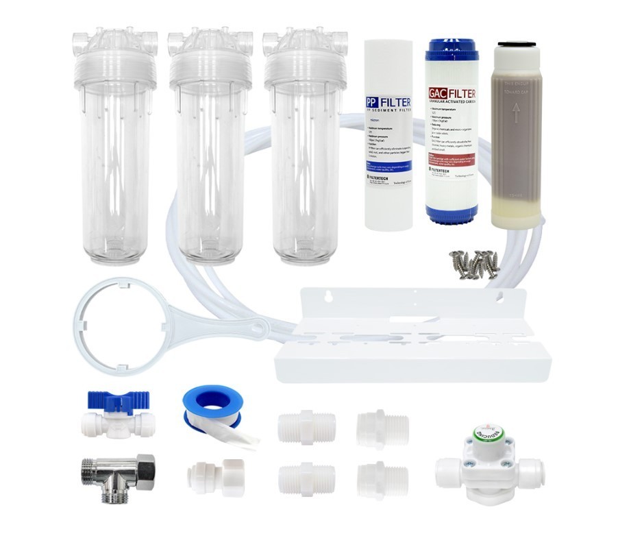 Filtertech Under Sink Water Purifier Filter Housing Type 3-Stage DIY Set No.6