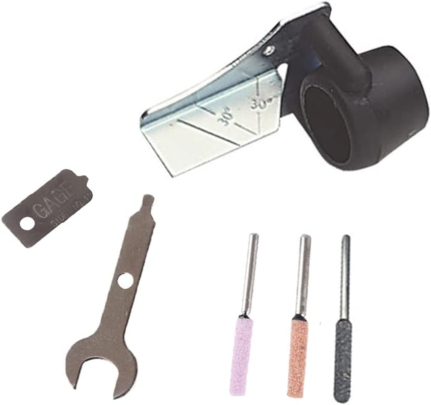 6Pcs Chainsaw Sharpening Attachment Kit Compatible with Dremel 1453 for Precision Chainsaw Chain Sharpening