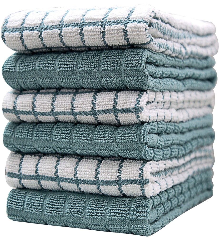 Bumble Kitchen Towels 100% Cotton Dish Towels with Hanging Loop 16x28 Inches Absorbent Drying Cloths