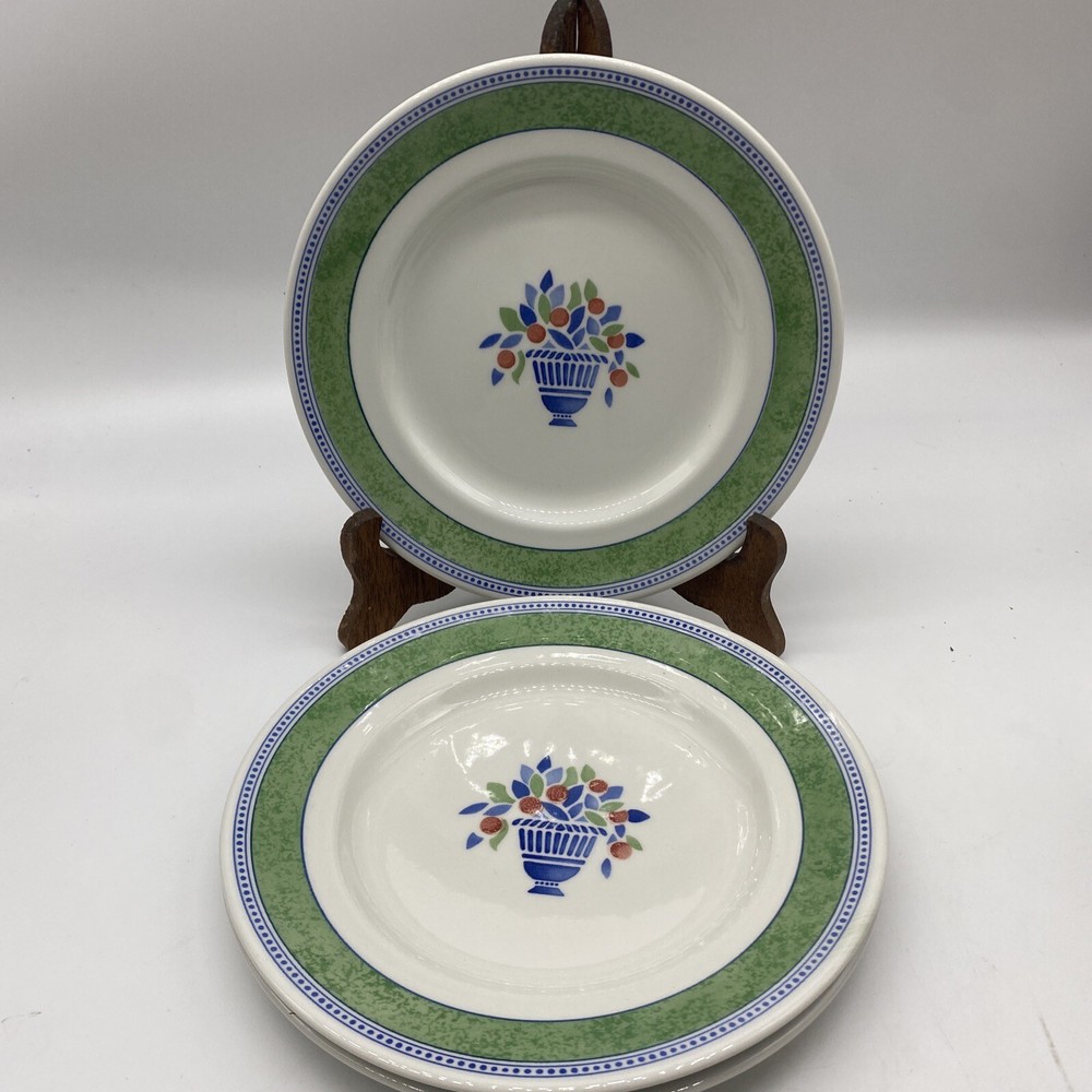 Johnson Brothers Green Jardinier Salad Plate X3 Lot