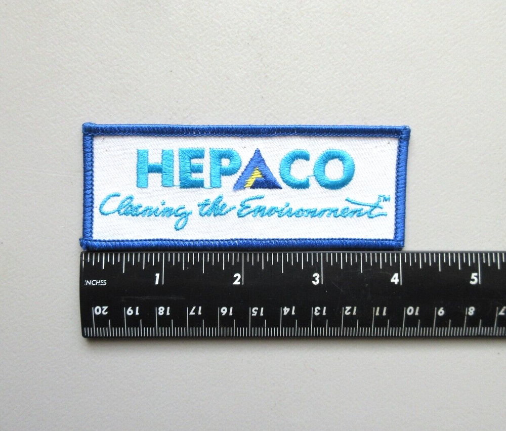 HEPACO Environmental Cleaning Company Advertising Collectible Logo Patch