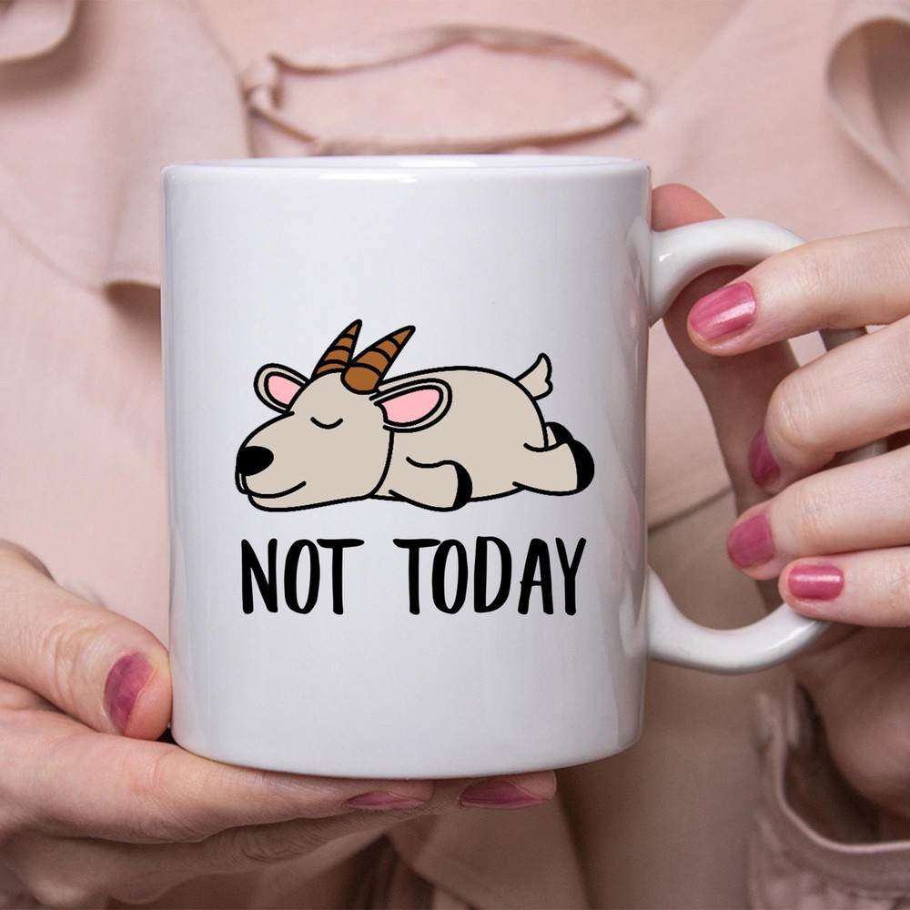 Funny Goat Lazy Not Today Mug Lazy Gift For Women Coffee Mug Coffee Cup