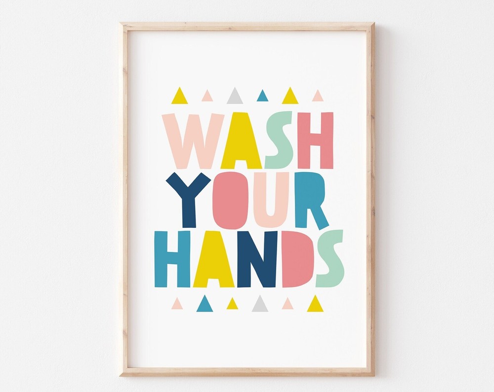 Bathroom Wall Art For Kids Wash Your Hands Sign Bathroom Rules Art Cute