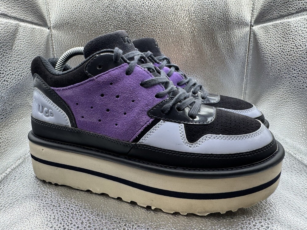 RARE UGG Pop Punk Sneakers Dark Navy Platform Lace-Up Shoes Size 9.5 US
