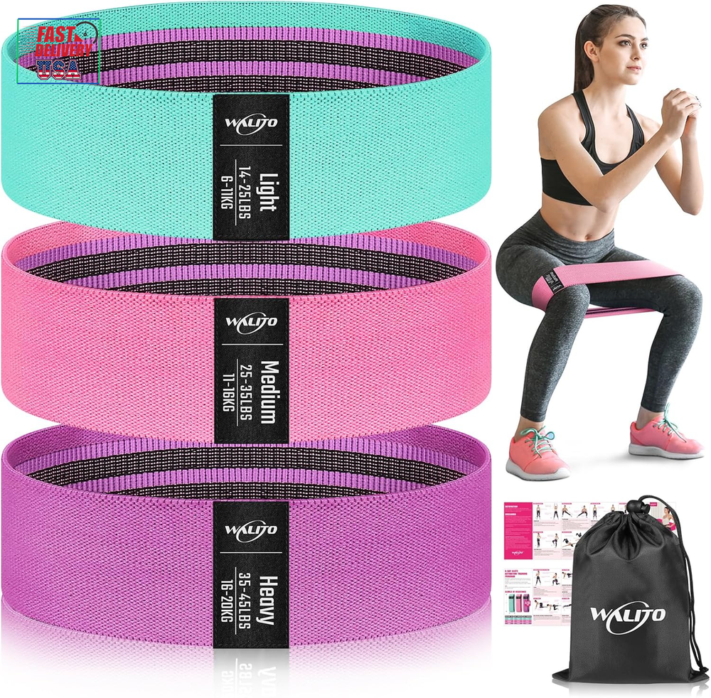Fabric Resistance Bands for Legs Butt Yoga Pilates Rehab Workouts