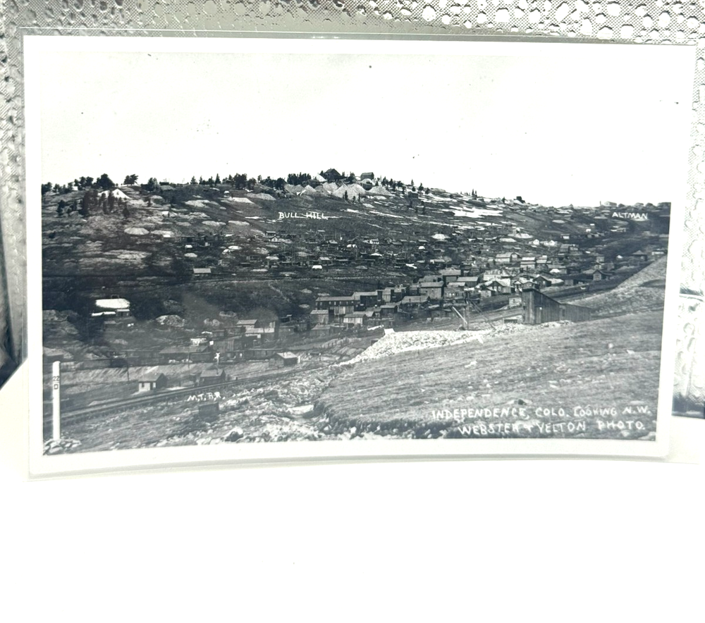 Antique RPPC Postcard Independece Colorado Cripple Creek Webster and Vecton