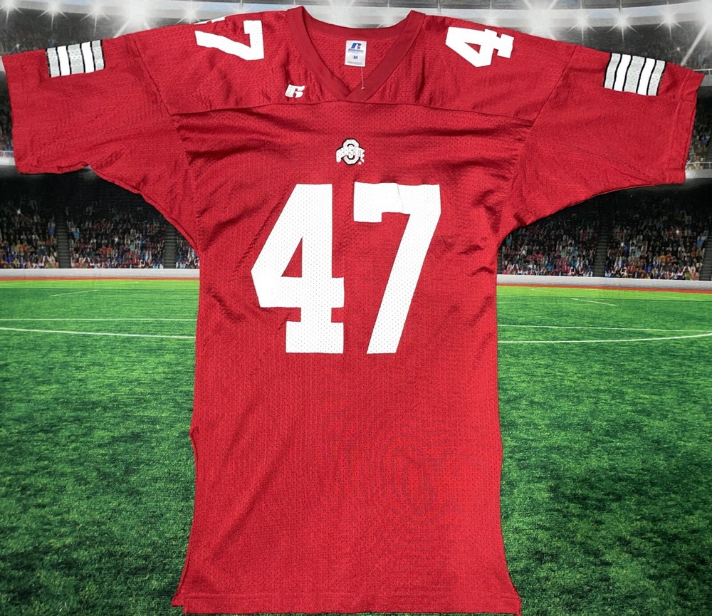 Ohio State Buckeyes AJ Hawk #47 Russell Athletic Jersey Sz Médium Preowned