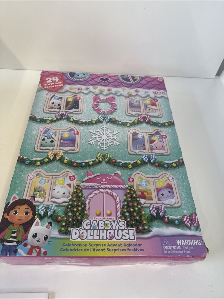 Gabby’s Dollhouse Advent Calendar, 24 Surprise Toys with Figures, Stickers,