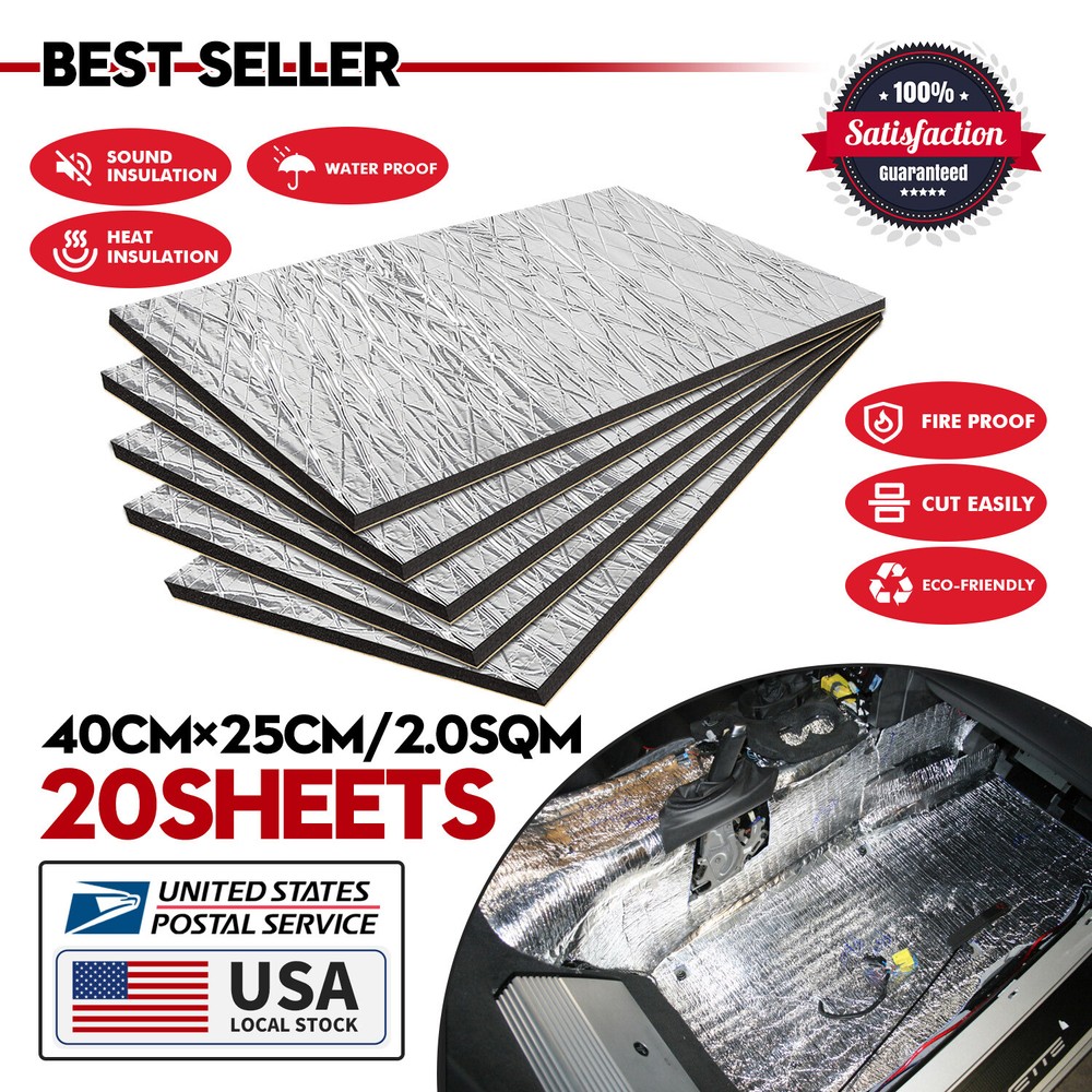 Lightweight Self-Adhesive Sound Deadener Mat for Heat Shield and Noise Dampening