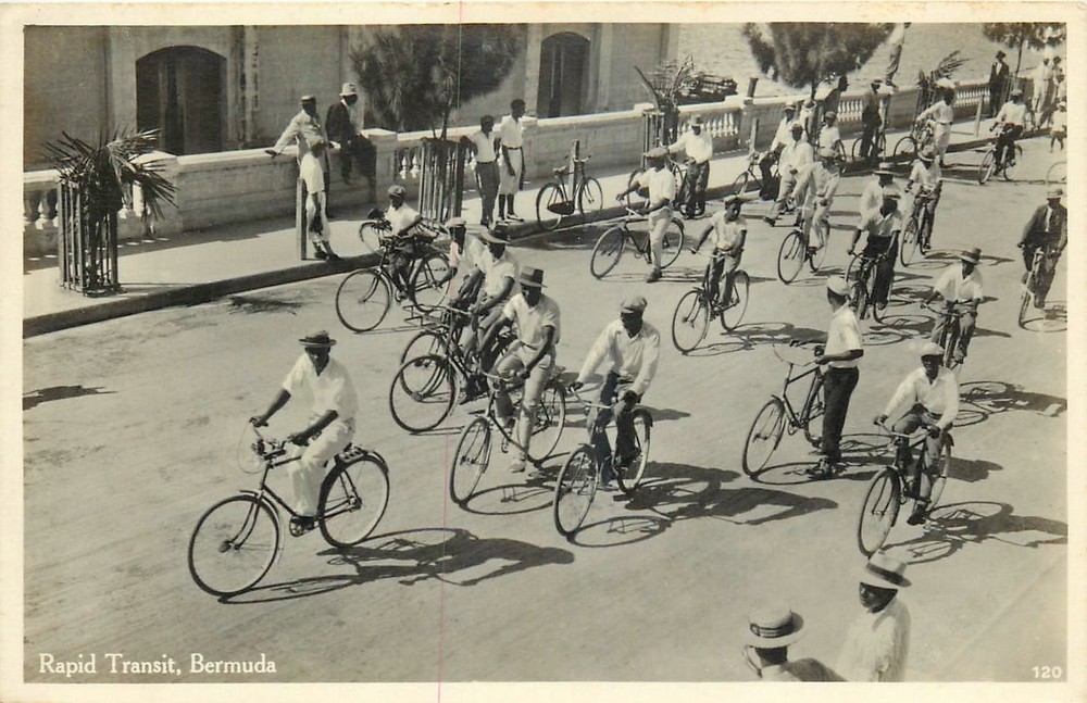 c1910 Bermuda Bicycle Rapid Transit Bicycle Walter Rutherford Postcard 25-7568