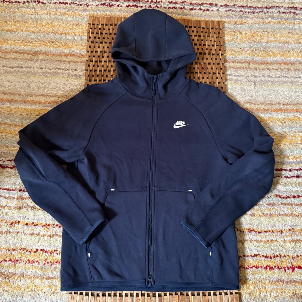 Nike Tech Fleece Hoodie Hoody Jacket Blue White  Full Zip Men's Size Medium M