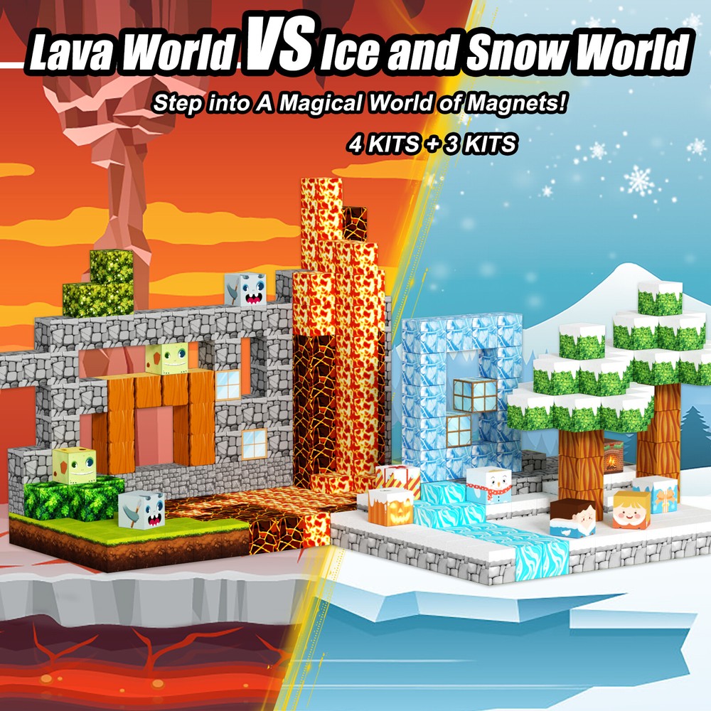 100-700PCS Magnetic Building Blocks Children Kids Educational Toy Xmas Gift