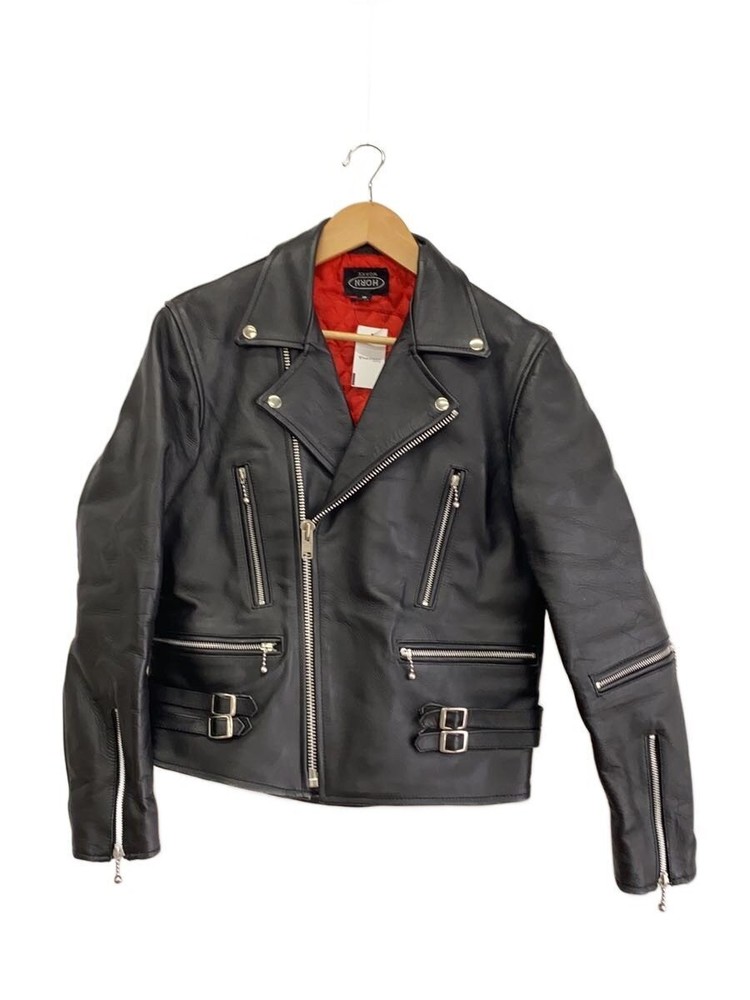 Leather Jacket Blouson/S/Cowhide/Blk 3995