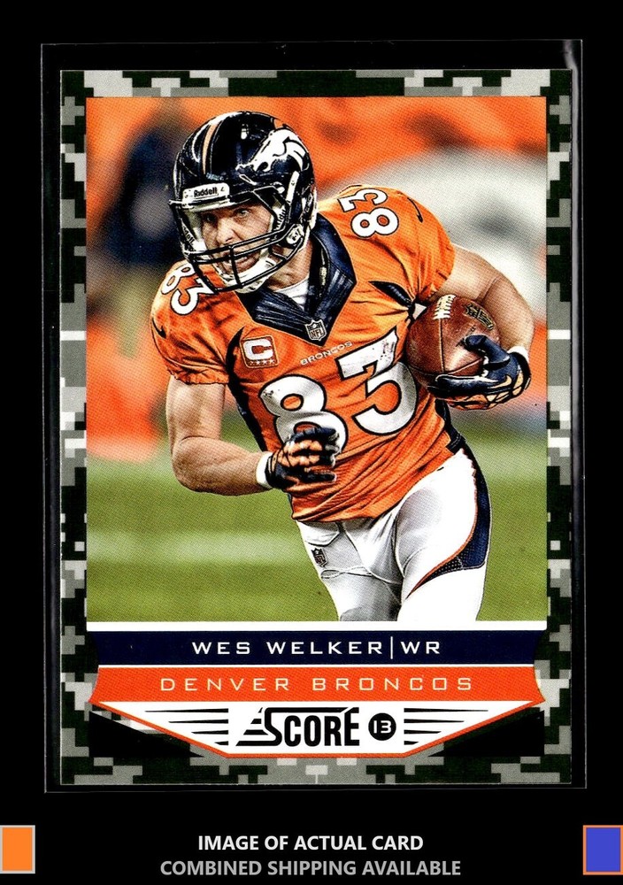 2013 Score Denver Broncos Camo SGA #3 Wes Welker Stadium Giveaway