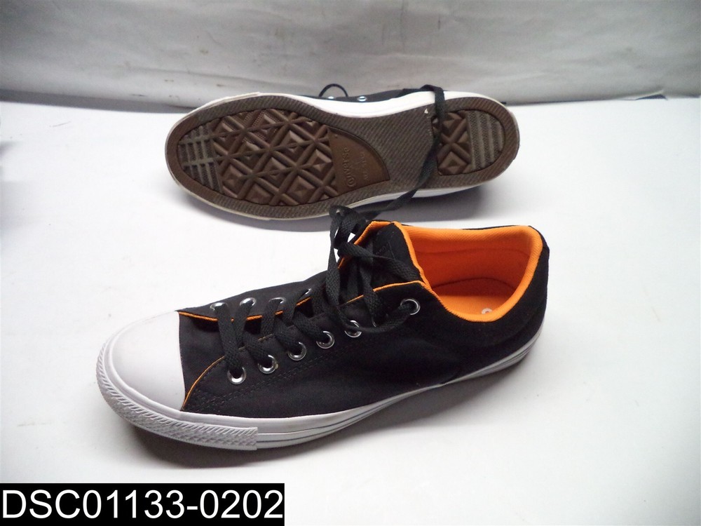 Men's Size 10 Converse Chuck Taylor All Star High Tops Black Orange 164284F