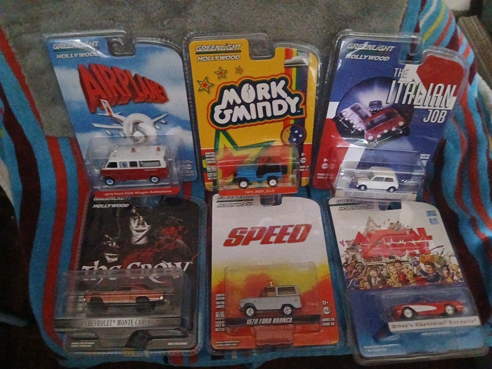 greenlight 1/64 hollywood, Airplane, Crow, Mork/Mindy, Speed,Italian Job,Animal