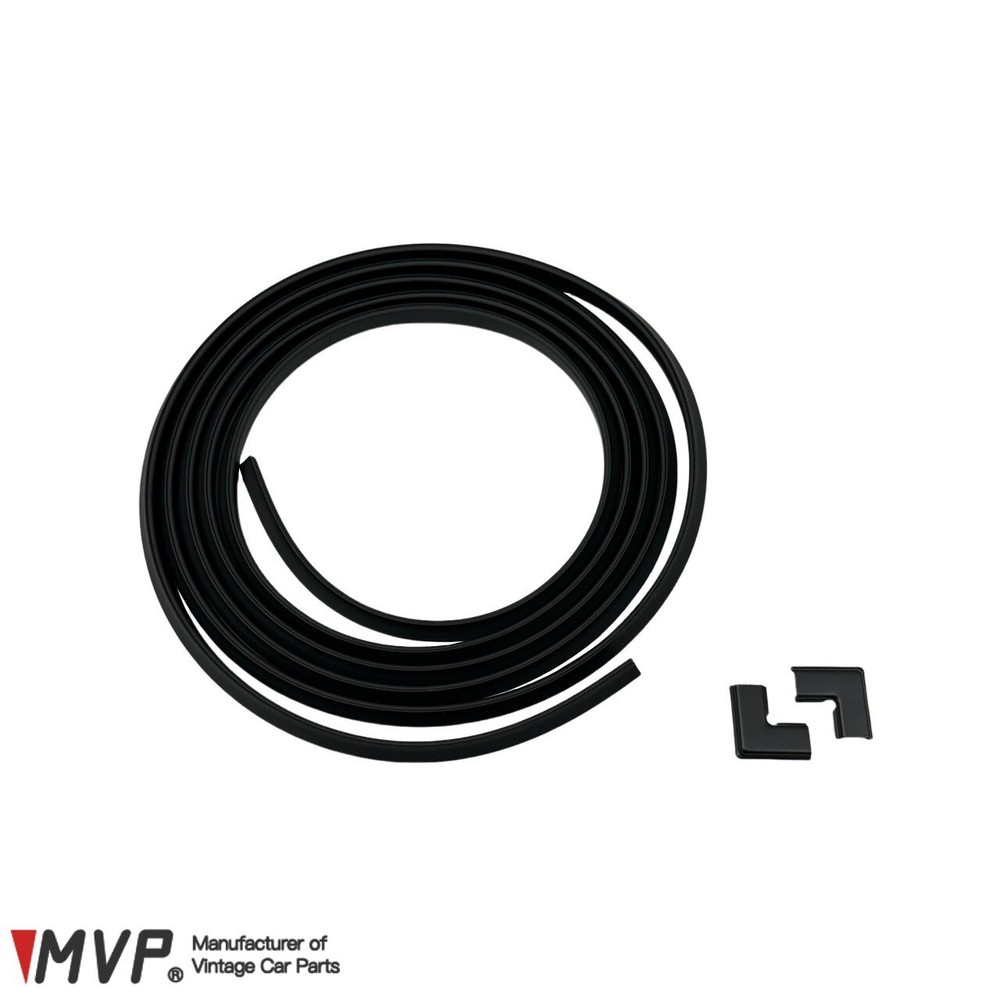 MVP BMW E30 Rear Windshield Black Schwarz Molding Decorative Trim Strip Seal Set