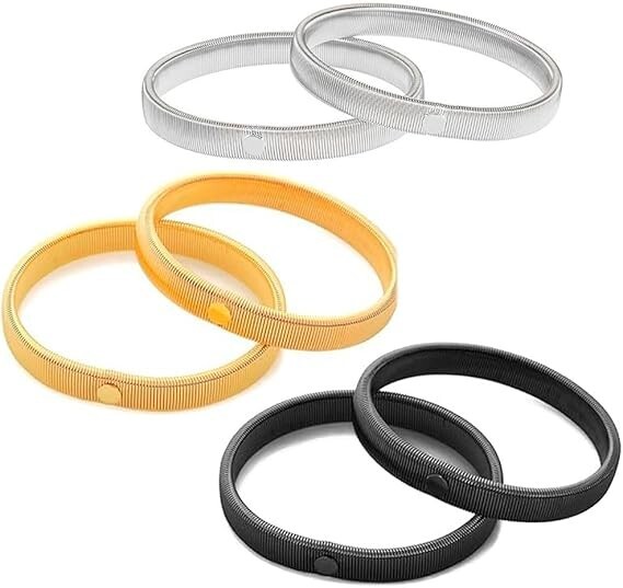 6PCS Sleeve Garters, Stretchy Metal Shirt Sleeve Holders, Anti-Slip Arm Bands...