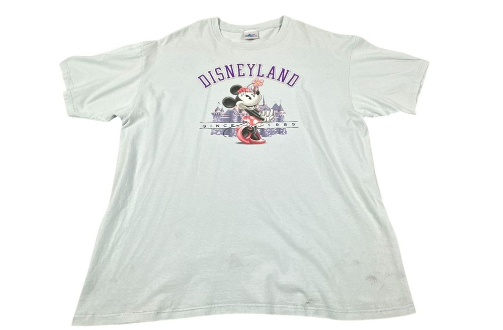 Vintage Disney Light Blue Minnie Mouse Since 1955 T Shirt. Women's Size 2XL