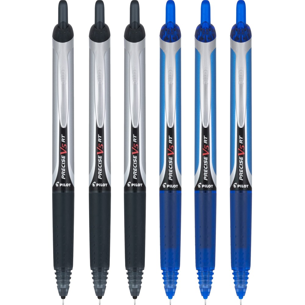 Pilot Precise V5 RT Retractable Rolling Ball Pens, Extra Fine Point, 3 Black ...
