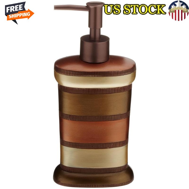 Modern Multicolor Striped Resin Soap Pump for Chic Bath Decor