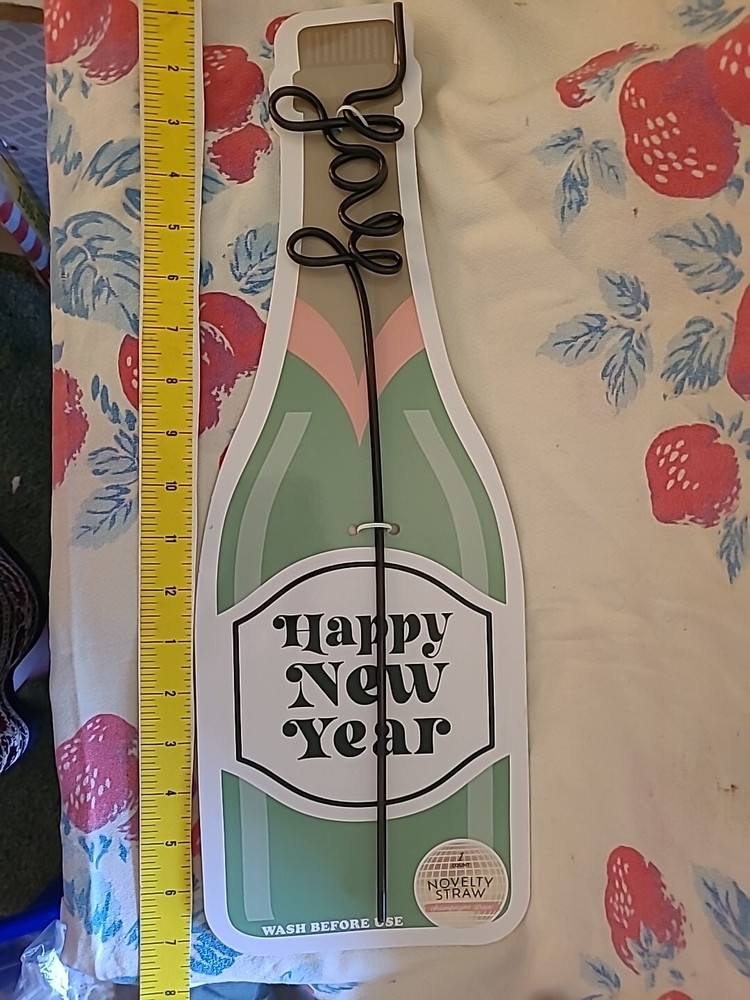 3 Pack Fun New Years Plastic Party Straws - Cheers YAY-image