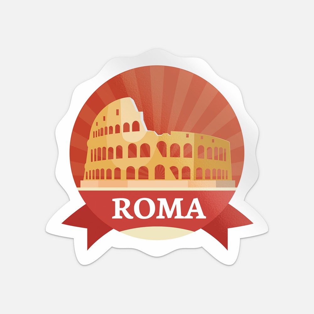 Roma City Italy World Travel Badge Vinyl Vinyl Sticker Decal