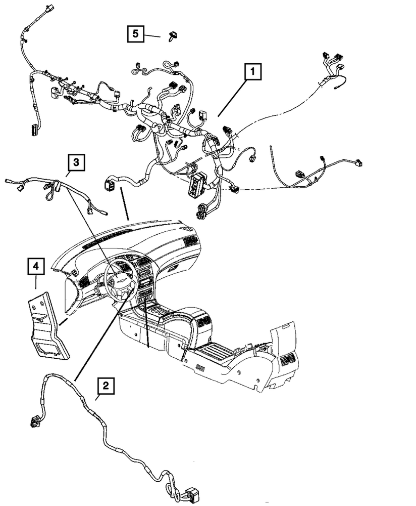 Genuine Mopar Steering Wheel Wiring 68003848AA