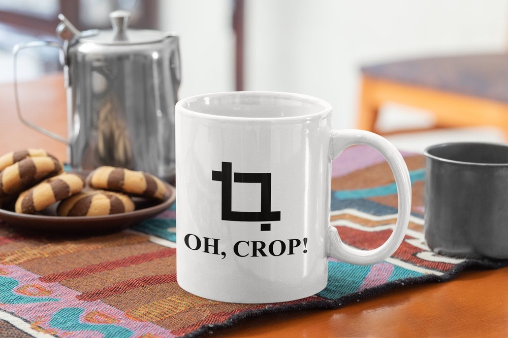 Graphic Designer Funny Oh Crop Coffee Mug - White 11oz Ceramic Mug  
