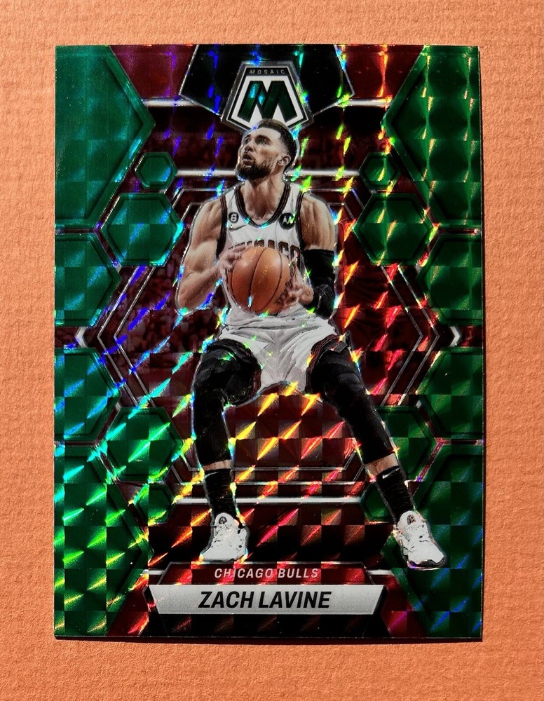 2022-23 Panini Mosaic Green Prizm Zach LaVine #20 Basketball Card