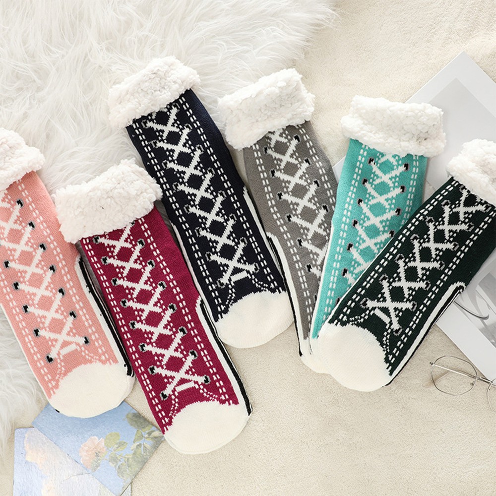 Ultra-thick Non-Slip Cashmere Slipper Socks for Home Comfort