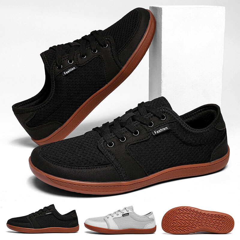 Men's Barefoot Shoes Wide Toe Box Outdoor Casual Walking Shoes Zero Drop Sole