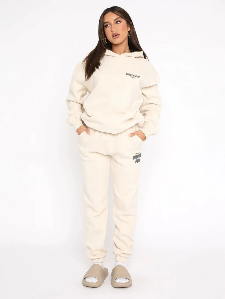 White Fox Complete Set Hoodie Trousers Pants