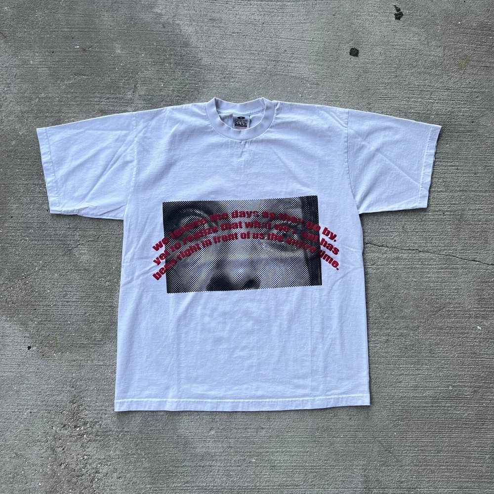 Vintage graphic eyes puff print t shirt