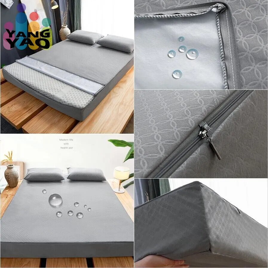 Waterproof Mattress Cover With Zipper Six Sides All Inclusive Mattress Cover