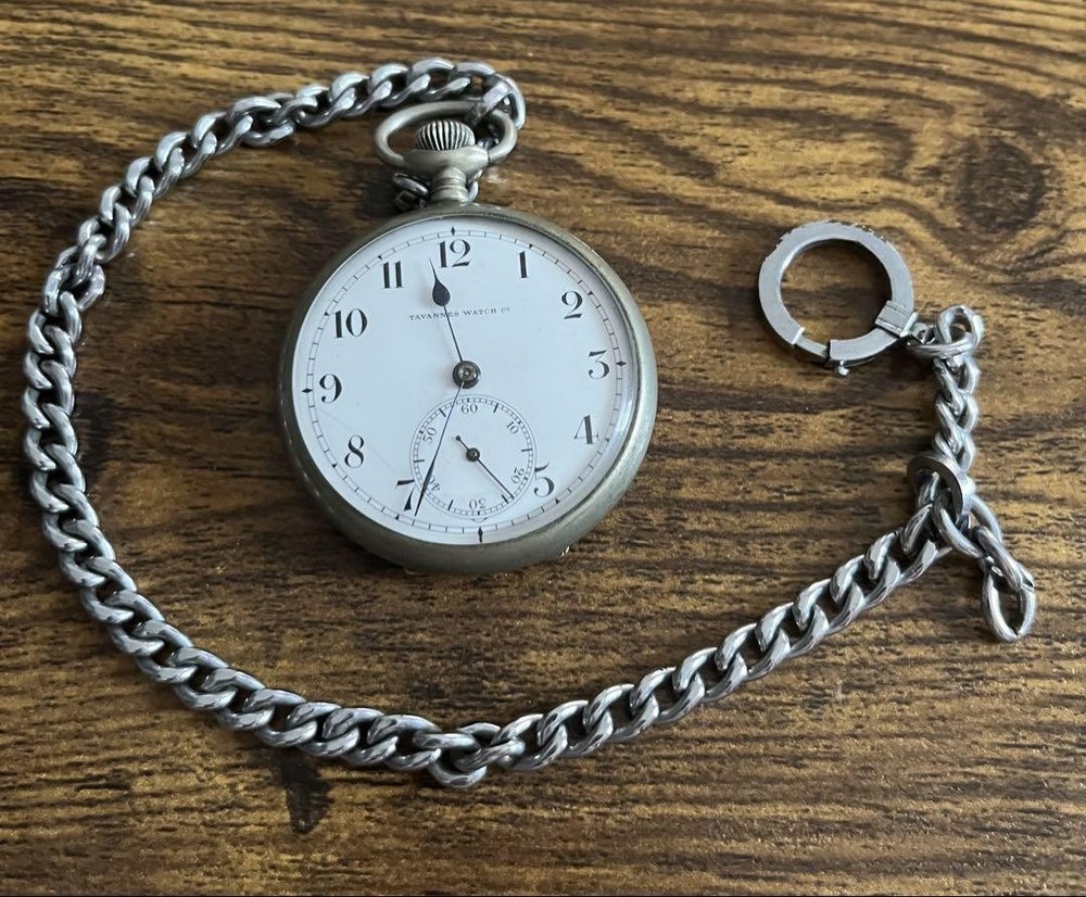 Vintage Swiss Tavannes Hand-Wound Antique Pocket Watch