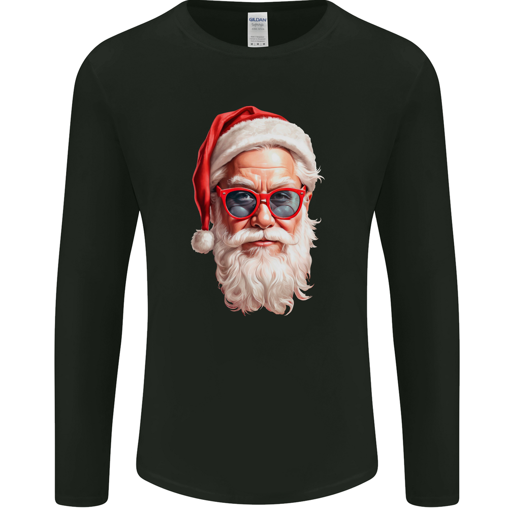Cool Santa Summer Christmas Vibes Mens Long Sleeve T-Shirt
