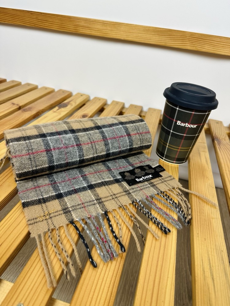 Vintage BARBOUR Scarf Lambs Wool