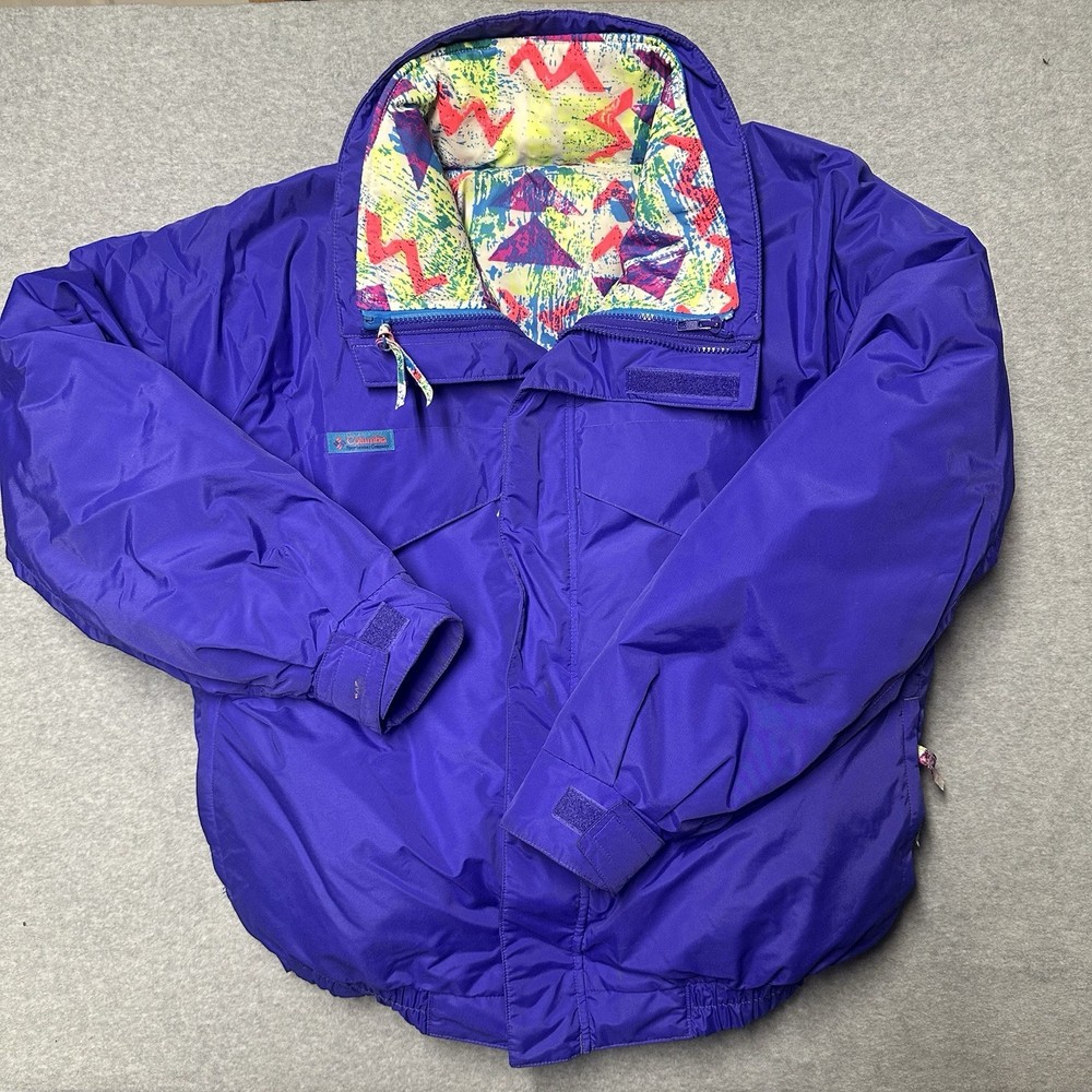 Vintage 90s Columbia Neon Bugaboo 3-in-1 Ski Jacket Men's Large Radial Sleeve