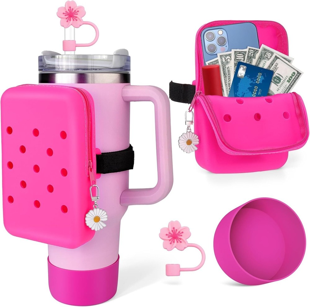 Pouch Accessories Compatible with Stanley Cup with Handle, Silicone Boot and ...