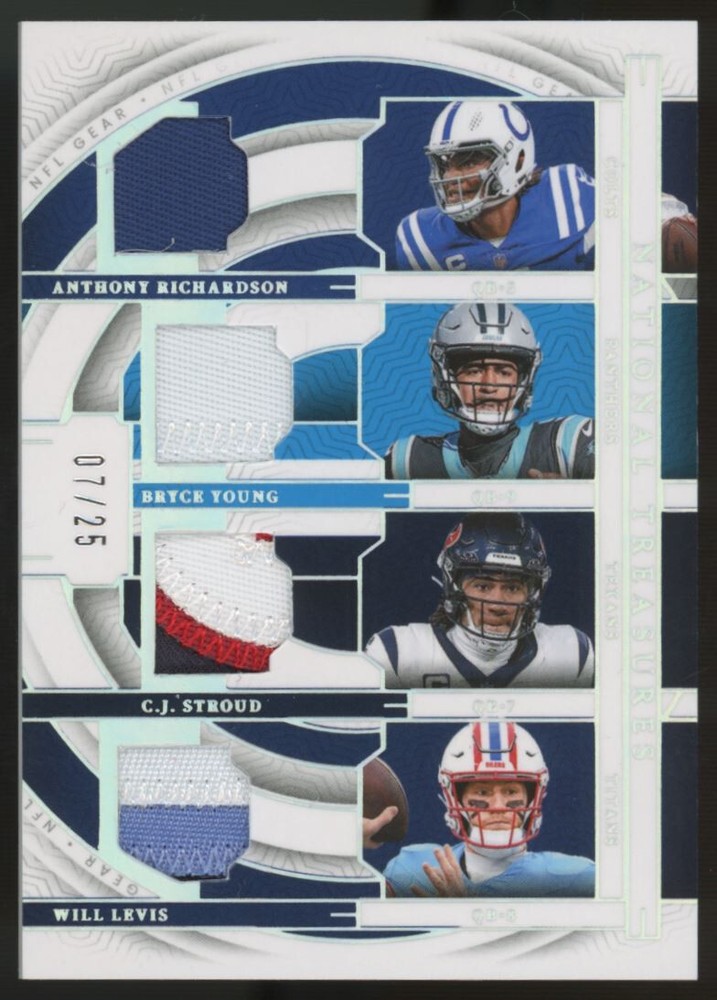 2023 National Treasures Richardson Young Stroud Levis RC Quad Patch /25 #GQM-RQB