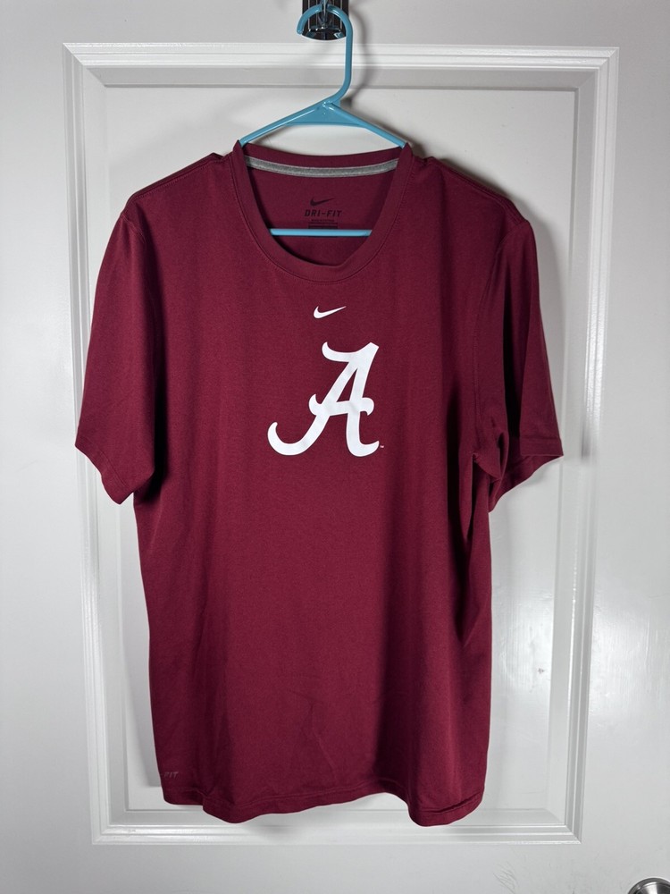 Alabama Crimson Tide Shirt Mens Medium Red Short Sleeve Dri Fit Nike
