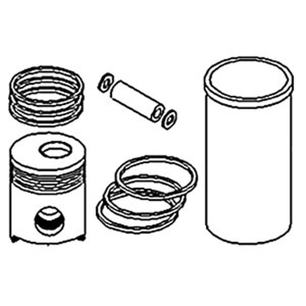 A-RK158-20-AI Piston Kit with Rings .020 Oversize for Engine Rebuild