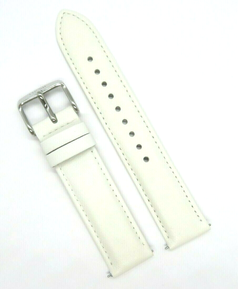 Fossil Original Replacement Leather Strap BQ1219 Watch Strap White 18mm